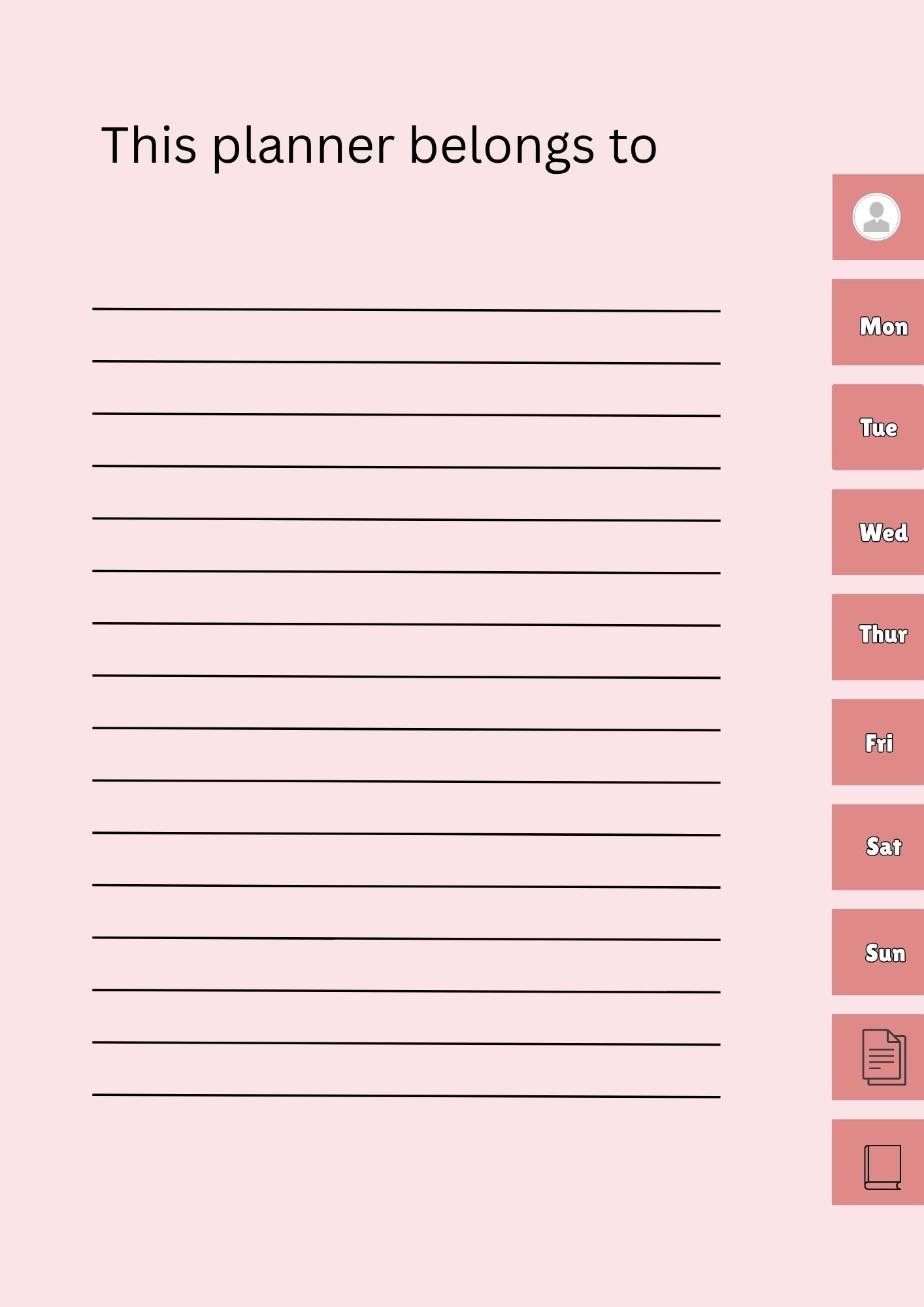 Pastel Rainbow Whimsy Daily Productivity Planner - Image 3