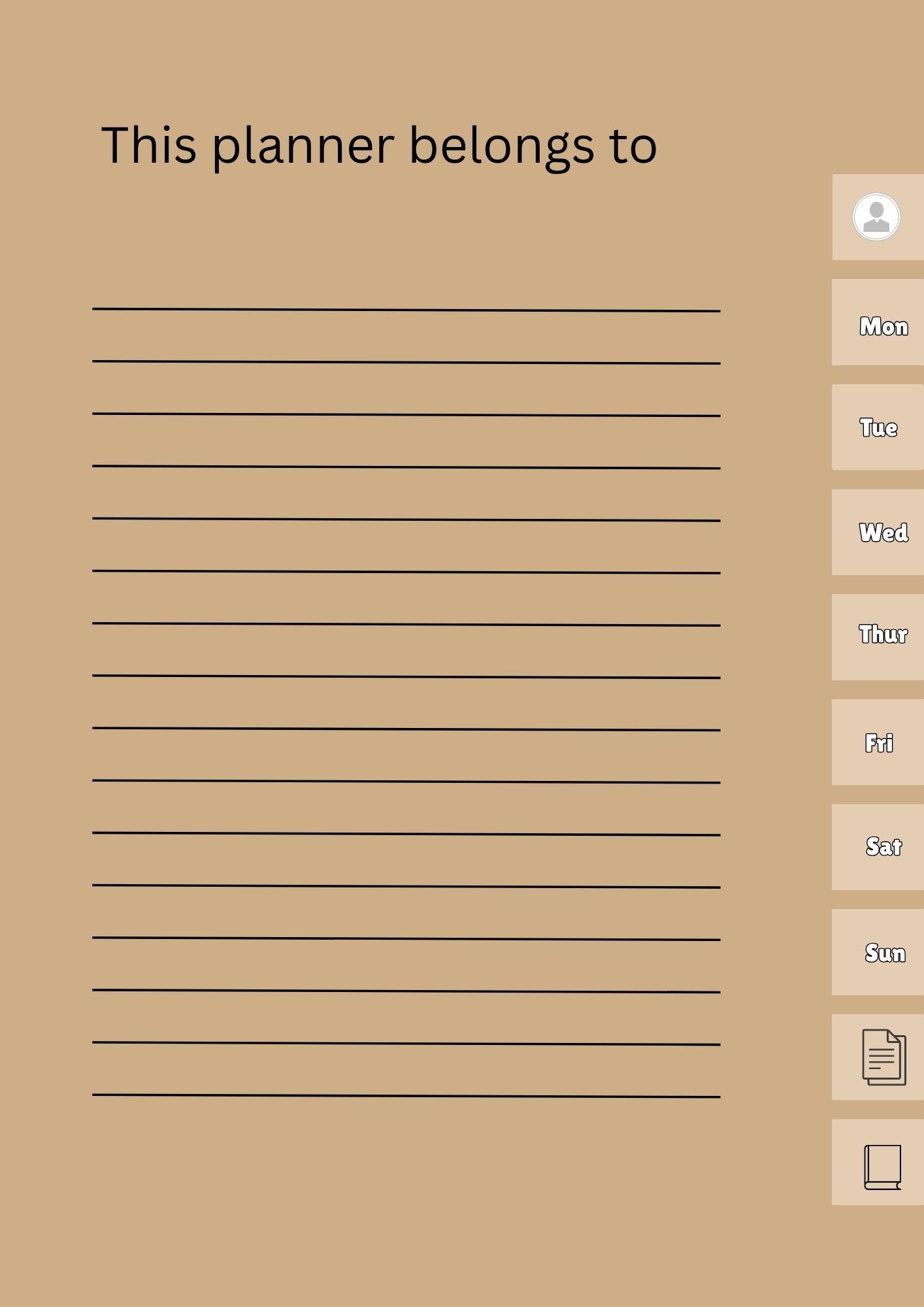 Dark Academia Daily Productivity Planner - Image 3