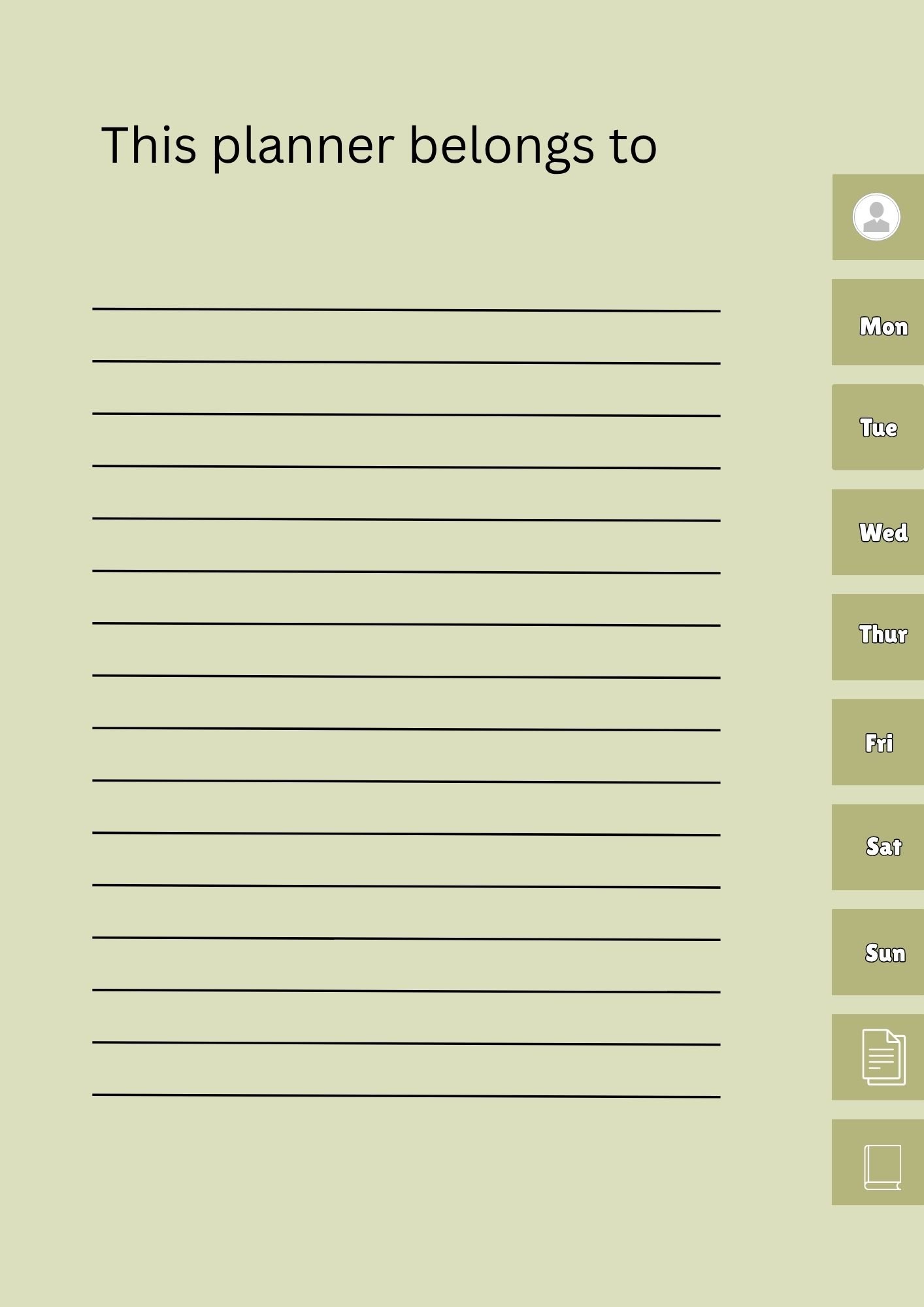 Green Botanical Daily Productivity Planner - Image 4
