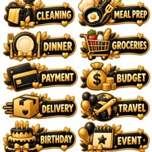 Luxury Black-and-Gold Lifestyle Sticker