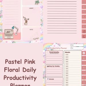 Pastel Rainbow Whimsy Daily Productivity Planner