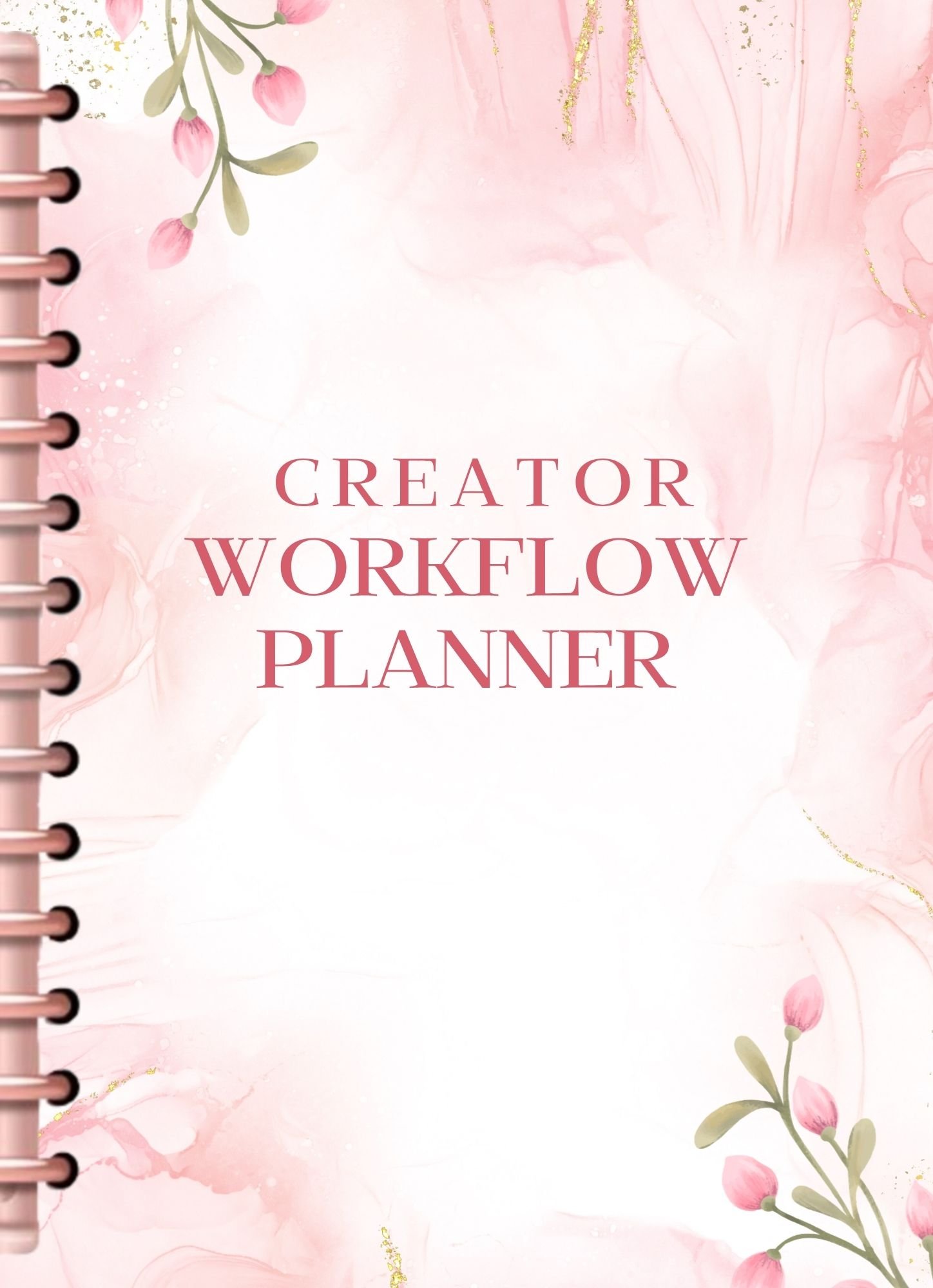 Pink and White Watercolor Content Creator Planner | Monthly Social Media Content Planner | Creator Workflow Digital Planner - Image 4