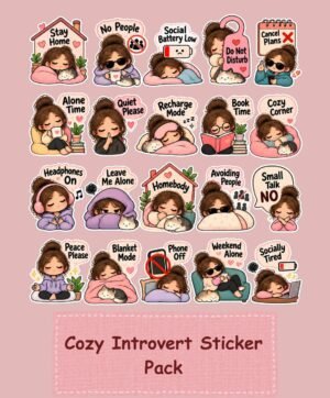 Cozy Introvert Sticker Pack