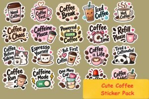 Cute Coffee Sticker Pack