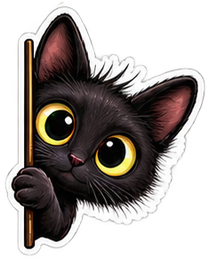 Kawaii Halloween Animal Sticker Pack – Cute Spooky Digital PNG Stickers - Image 3