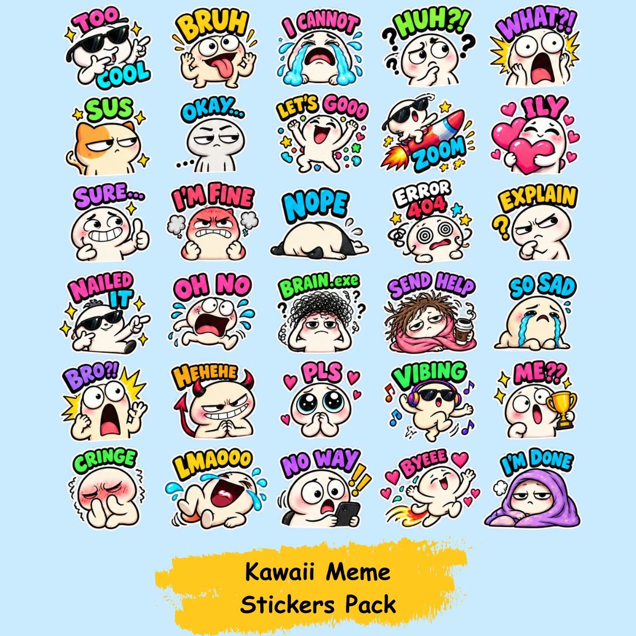 Kawaii Meme Stickers