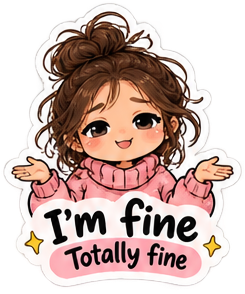 Kawaii Overwhelmed Girl Sticker Pack - Image 3